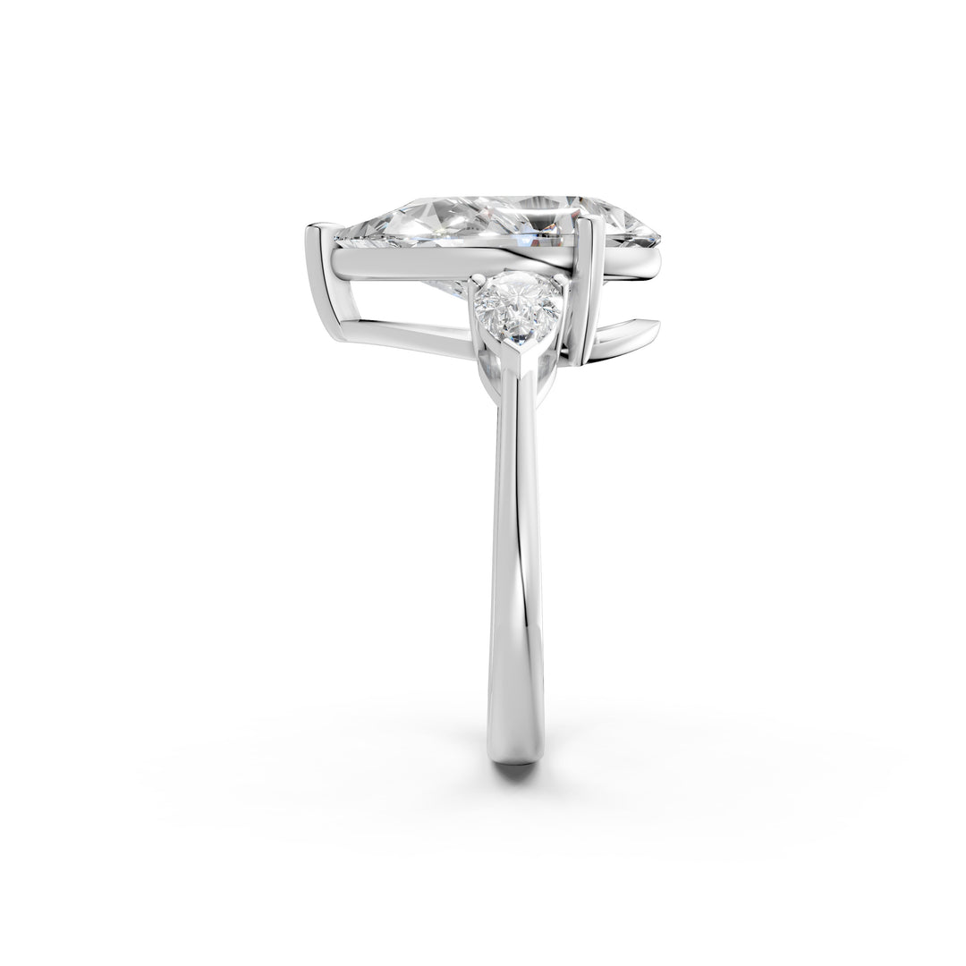 Myra Pear Solitaire Diamond Womens Ring