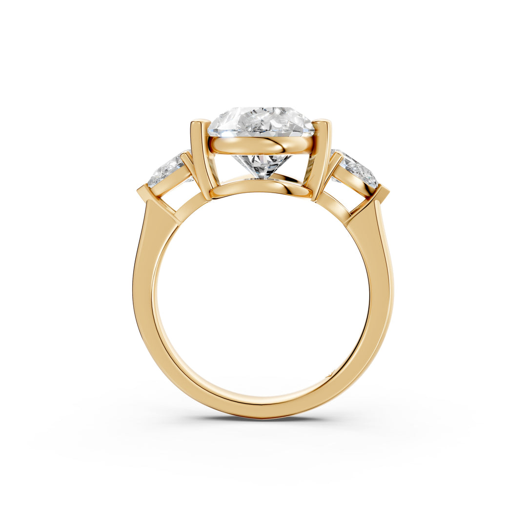 Myra Pear Solitaire Diamond Womens Ring