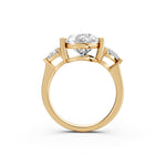Load image into Gallery viewer, Myra Pear Solitaire Diamond Womens Ring
