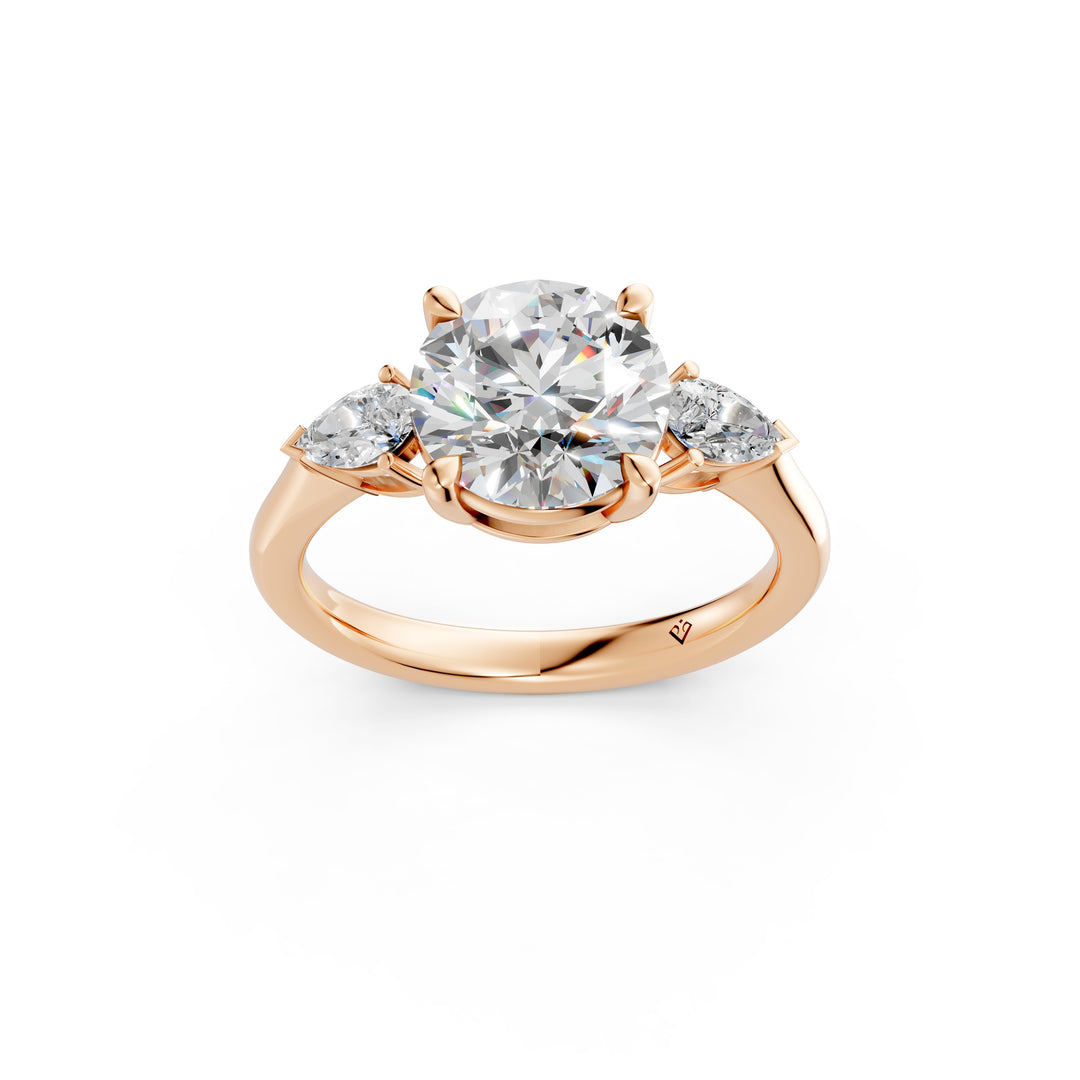 Miyra Round Solitaire Diamond Womens Ring