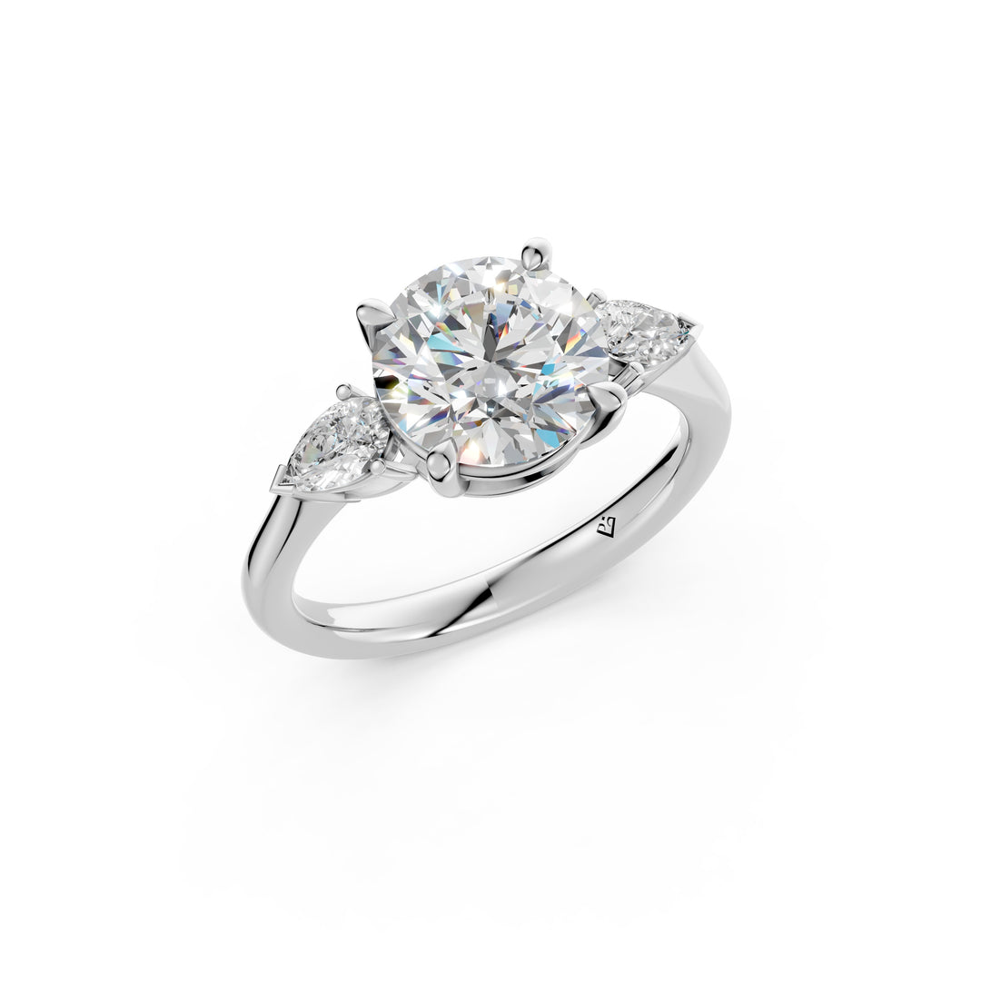 Miyra Round Solitaire Diamond Womens Ring