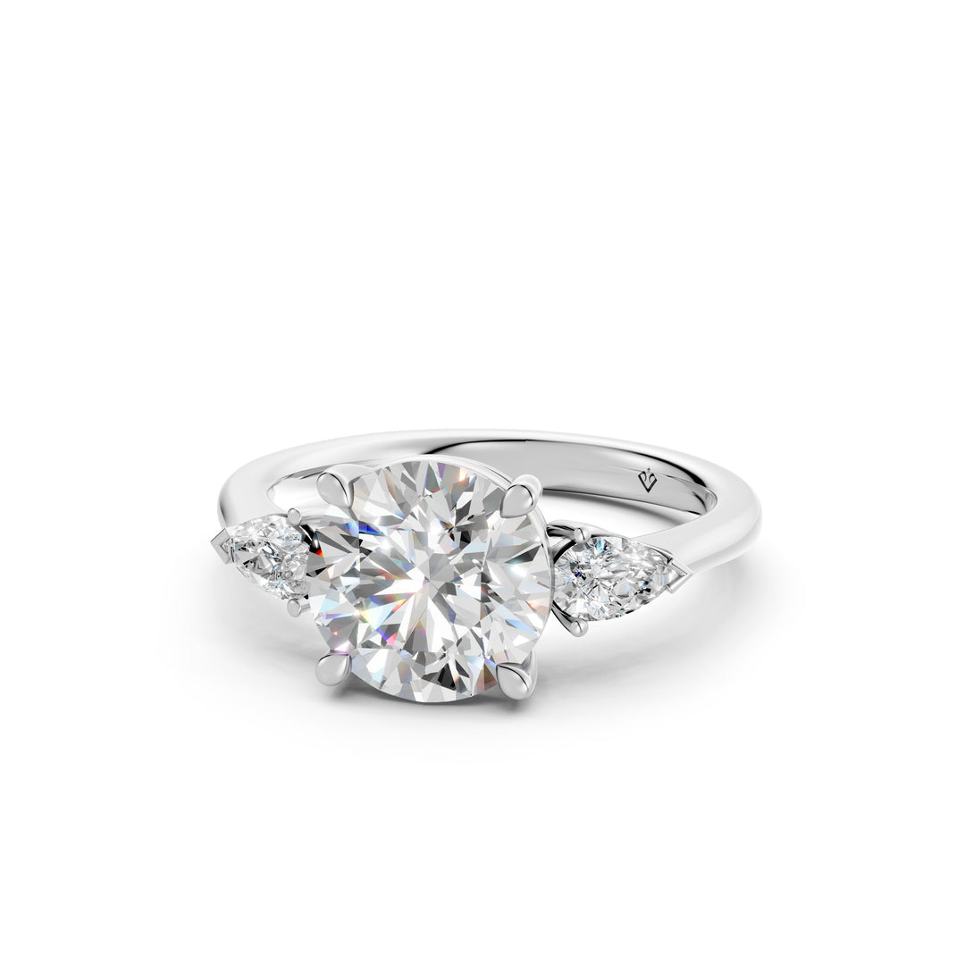 Miyra Round Solitaire Diamond Womens Ring