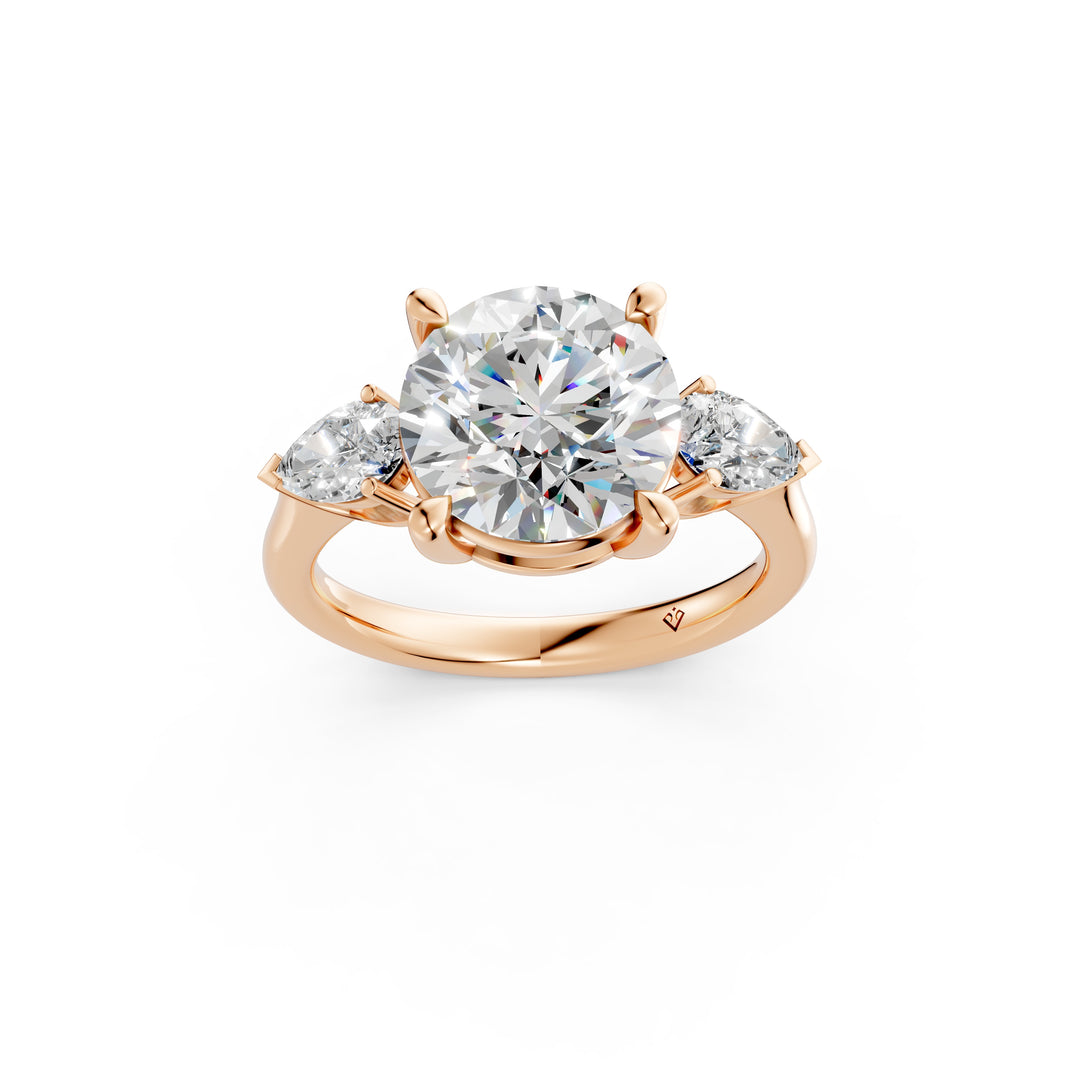 Mira Round Solitaire Diamond Womens Ring