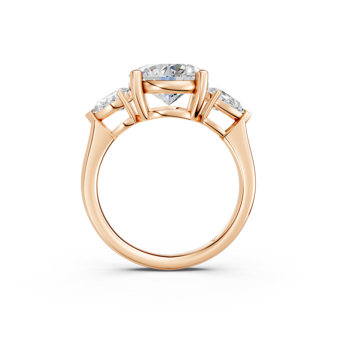 Mira Round Solitaire Diamond Womens Ring
