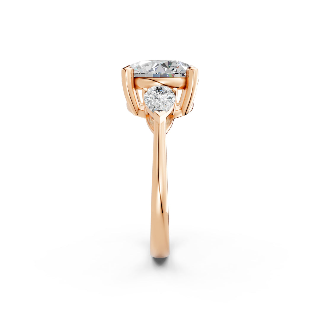 Mira Round Solitaire Diamond Womens Ring