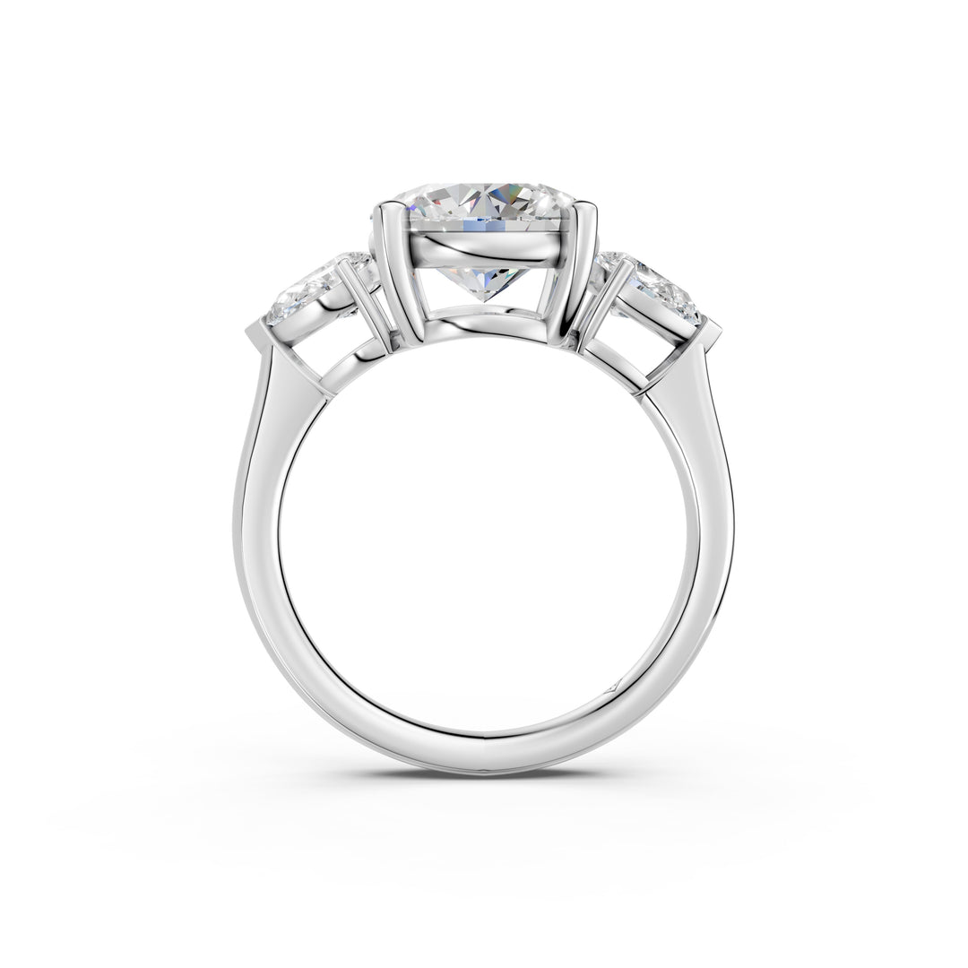 Mira Round Solitaire Diamond Womens Ring