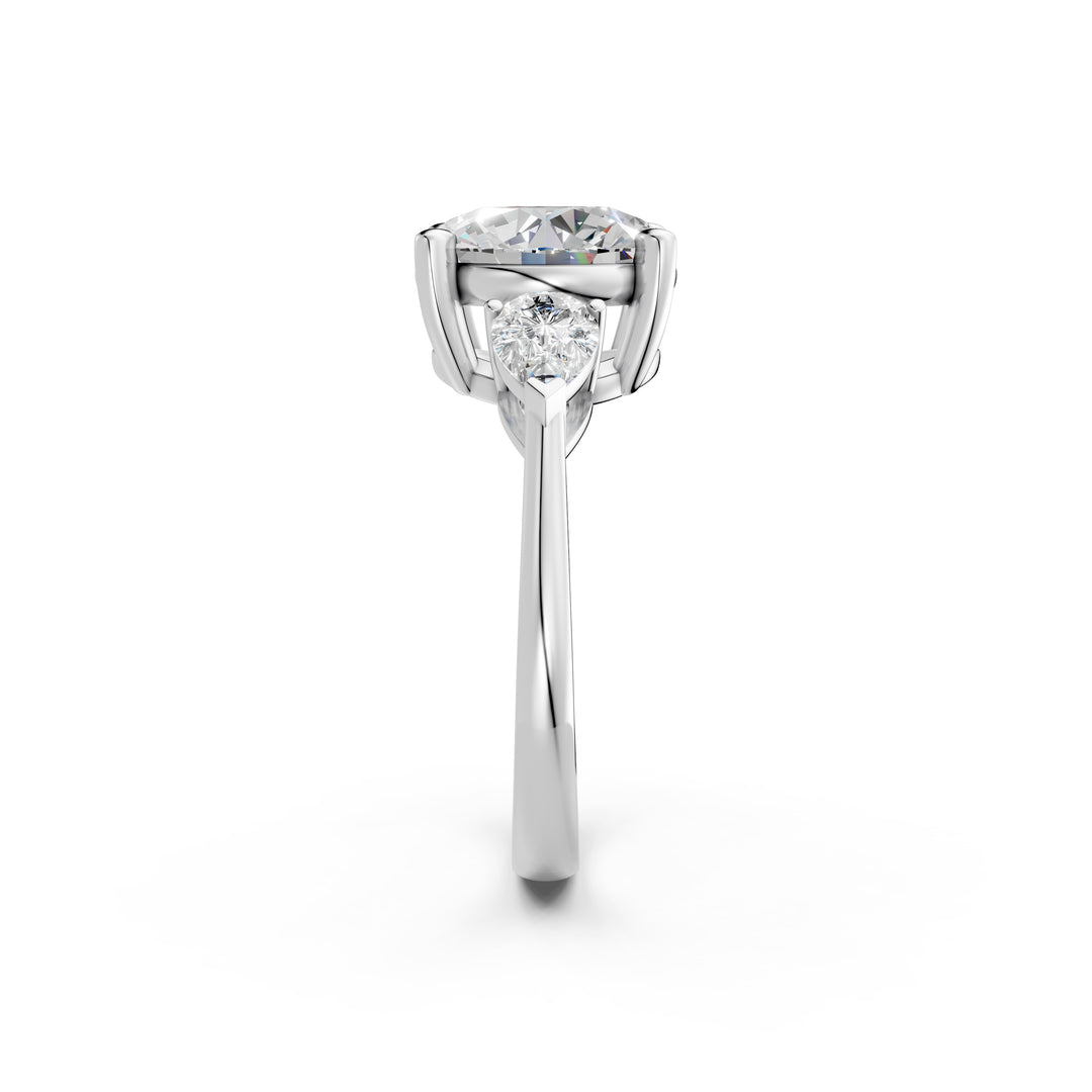 Mira Round Solitaire Diamond Womens Ring