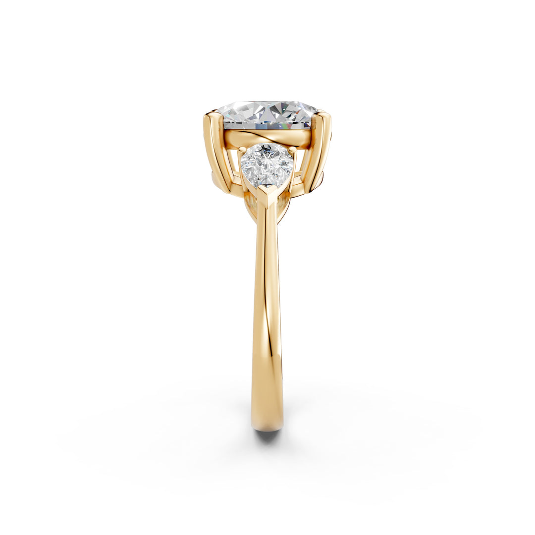 Mira Round Solitaire Diamond Womens Ring