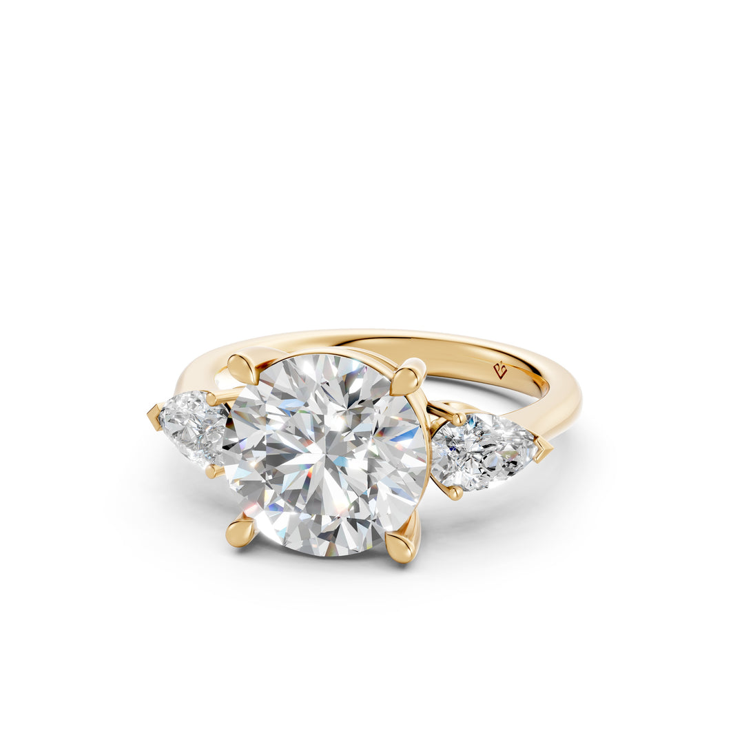 Mira Round Solitaire Diamond Womens Ring