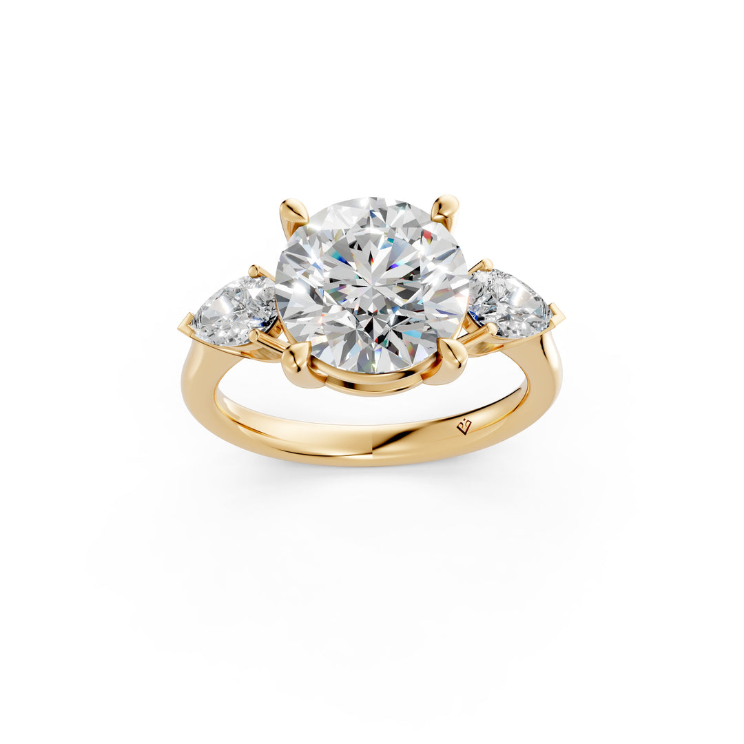 Mira Round Solitaire Diamond Womens Ring