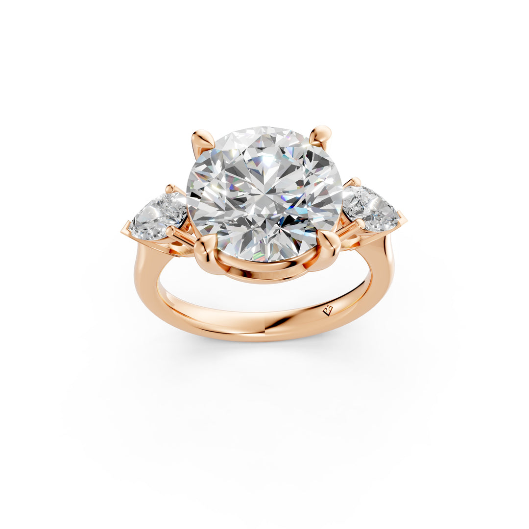 Miana Round Solitaire Diamond Womens Ring