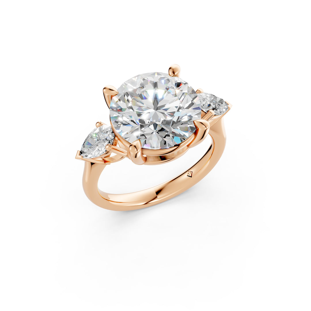 Miana Round Solitaire Diamond Womens Ring
