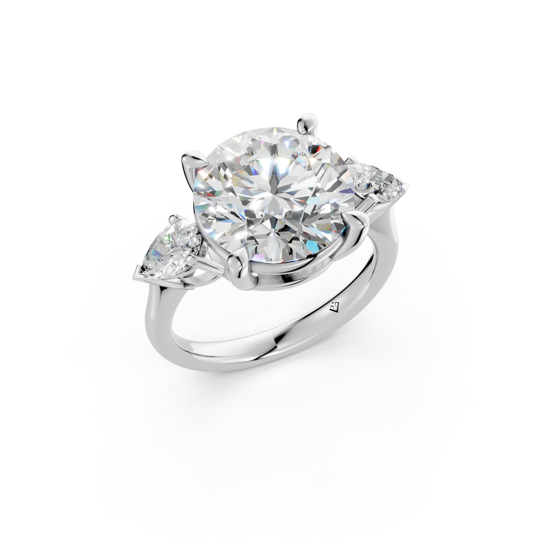 Miana Round Solitaire Diamond Womens Ring