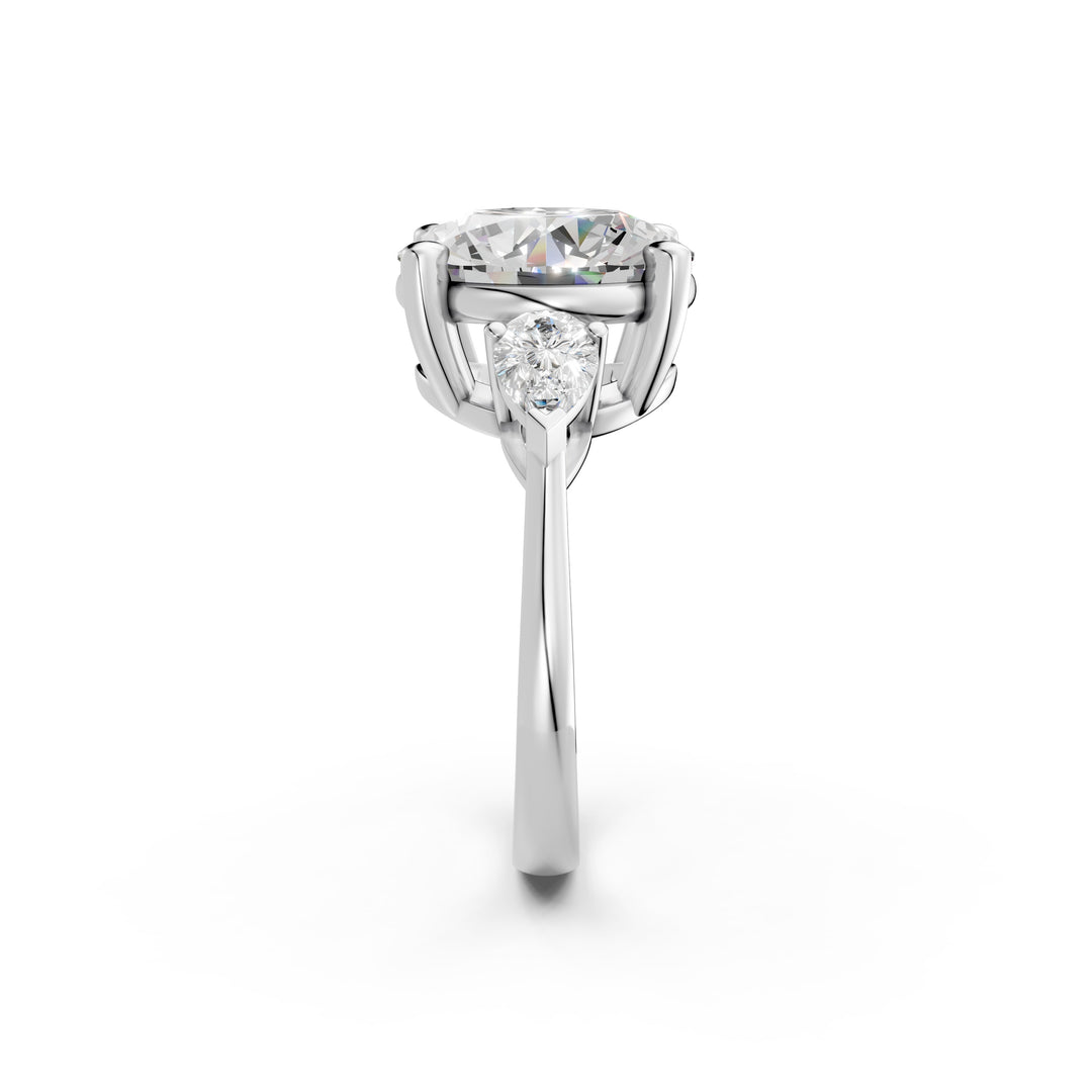 Miana Round Solitaire Diamond Womens Ring