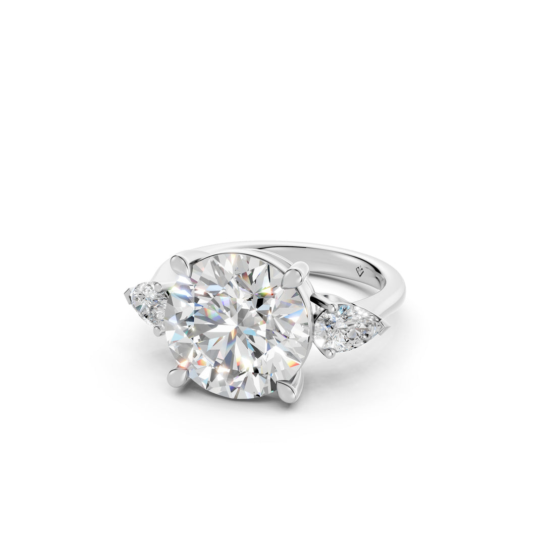 Miana Round Solitaire Diamond Womens Ring
