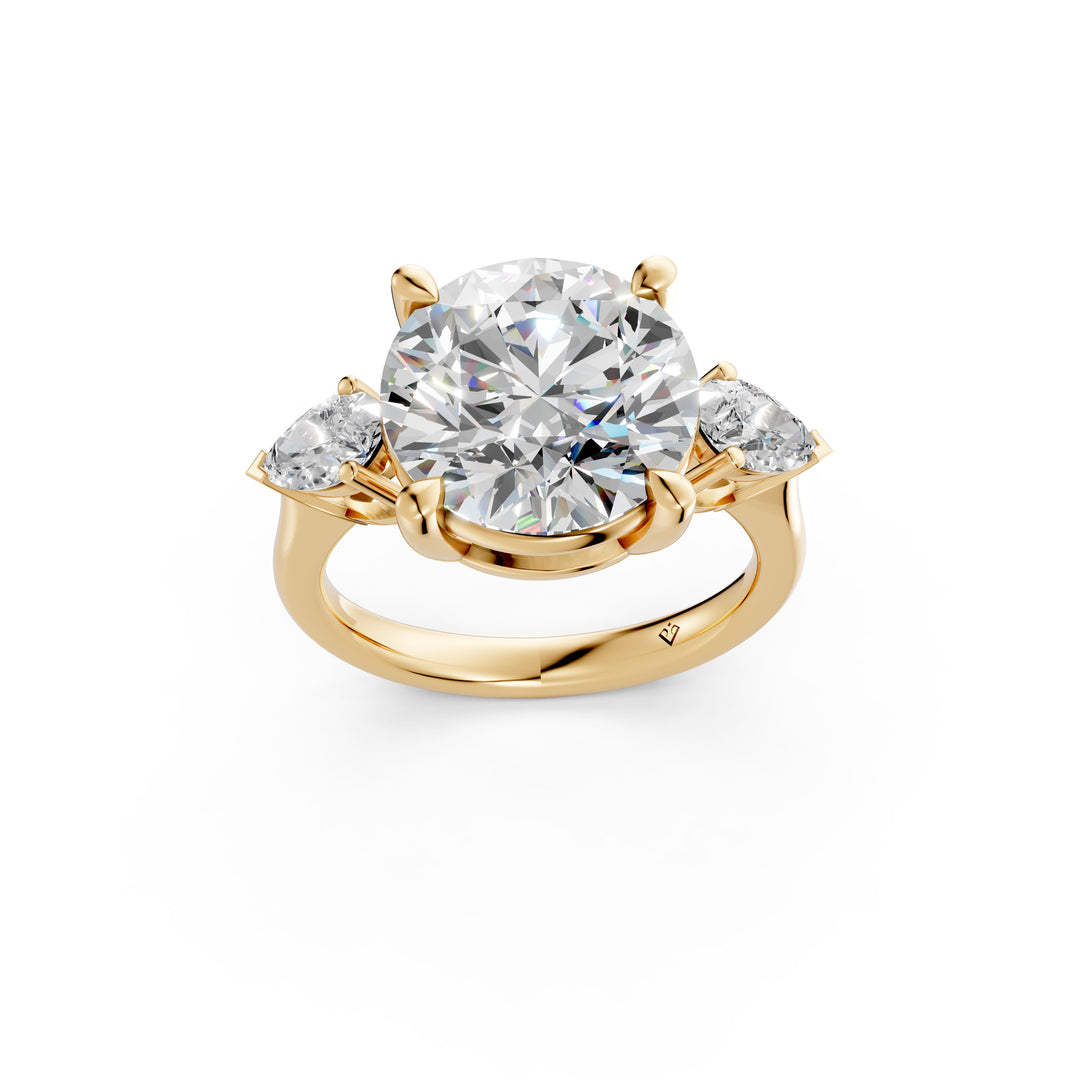 Miana Round Solitaire Diamond Womens Ring
