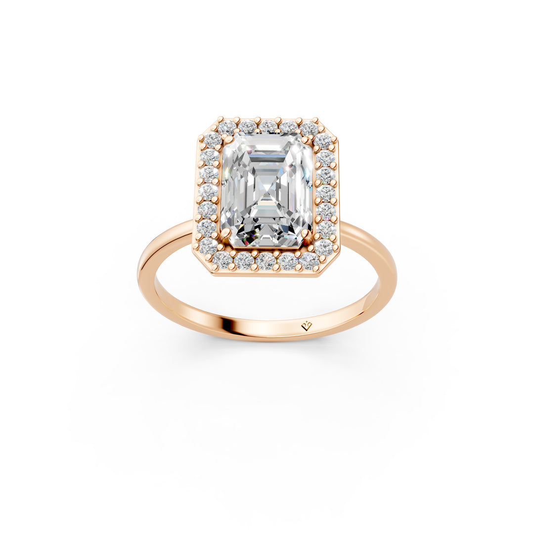 Rira Emerald Solitaire Diamond Womens Ring