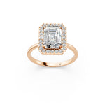 Load image into Gallery viewer, Rira Emerald Solitaire Diamond Womens Ring
