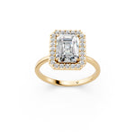 Load image into Gallery viewer, Rira Emerald Solitaire Diamond Womens Ring
