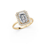 Load image into Gallery viewer, Rira Emerald Solitaire Diamond Womens Ring
