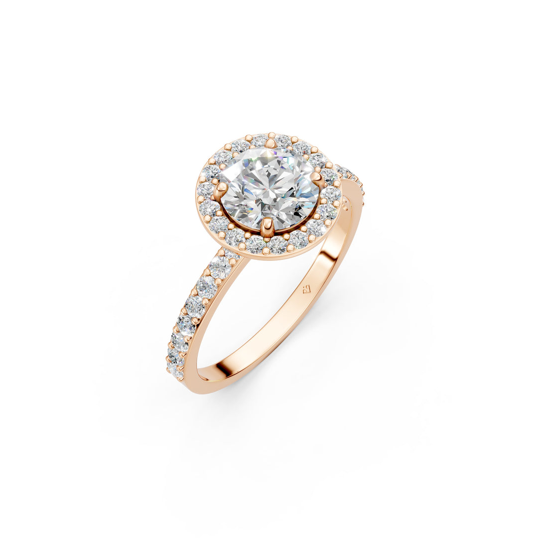 Qaira Round Solitaire Diamond Womens Ring