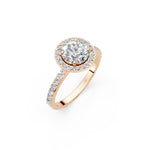 Load image into Gallery viewer, Qaira Round Solitaire Diamond Womens Ring
