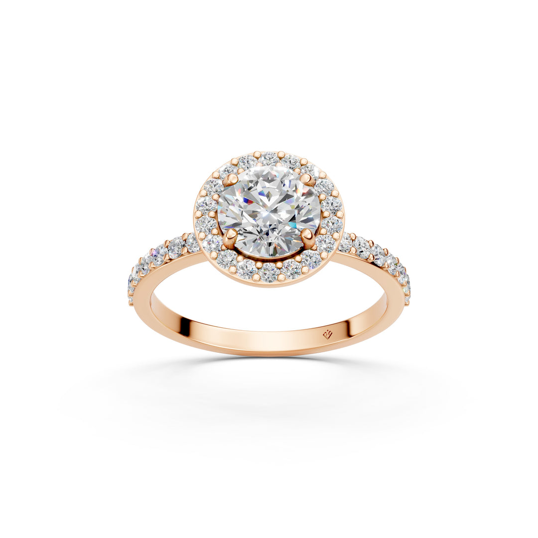 Qaira Round Solitaire Diamond Womens Ring