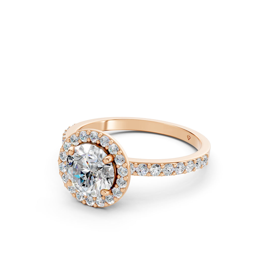Qaira Round Solitaire Diamond Womens Ring