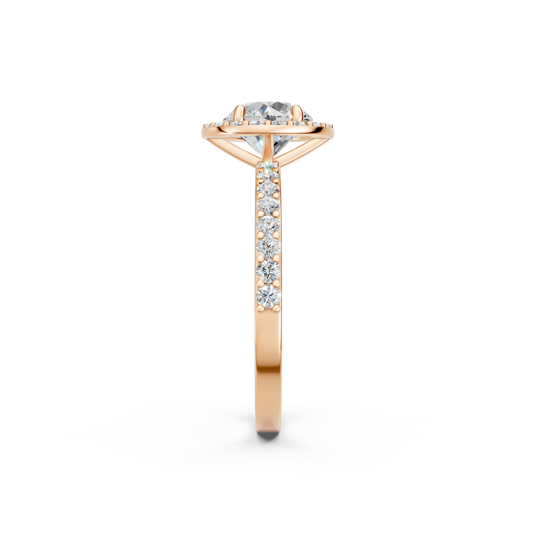 Qaira Round Solitaire Diamond Womens Ring