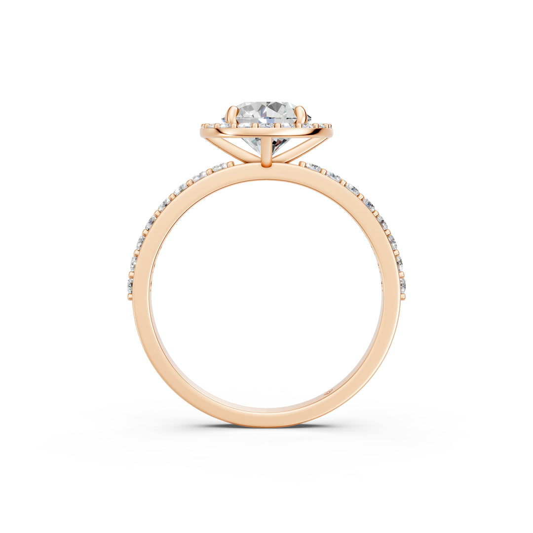 Qaira Round Solitaire Diamond Womens Ring