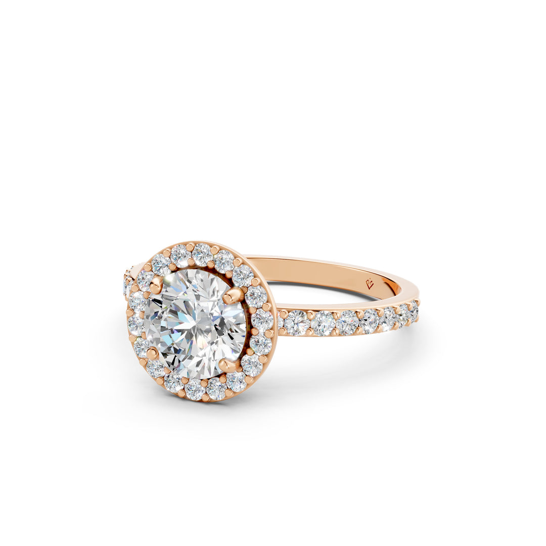 Qaira Round Solitaire Diamond Womens Ring