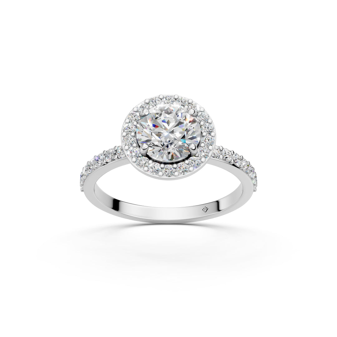 Qaira Round Solitaire Diamond Womens Ring