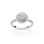 Load image into Gallery viewer, Qaira Round Solitaire Diamond Womens Ring
