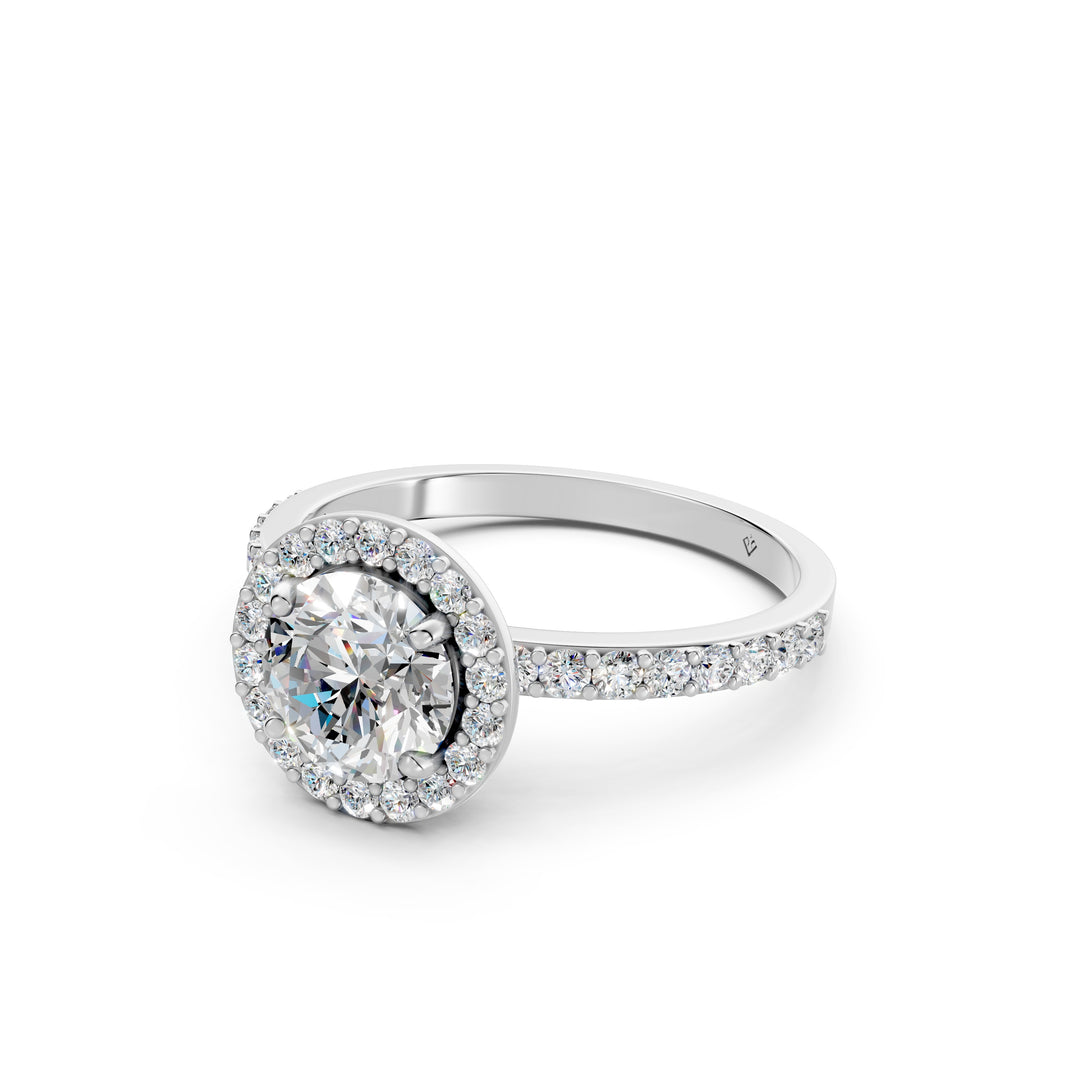 Qaira Round Solitaire Diamond Womens Ring