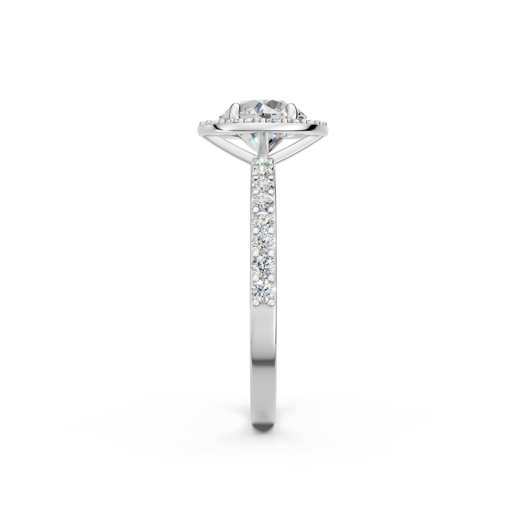 Qaira Round Solitaire Diamond Womens Ring