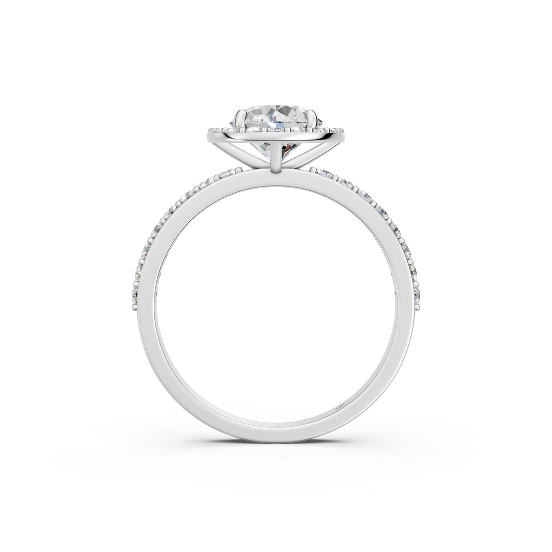 Qaira Round Solitaire Diamond Womens Ring