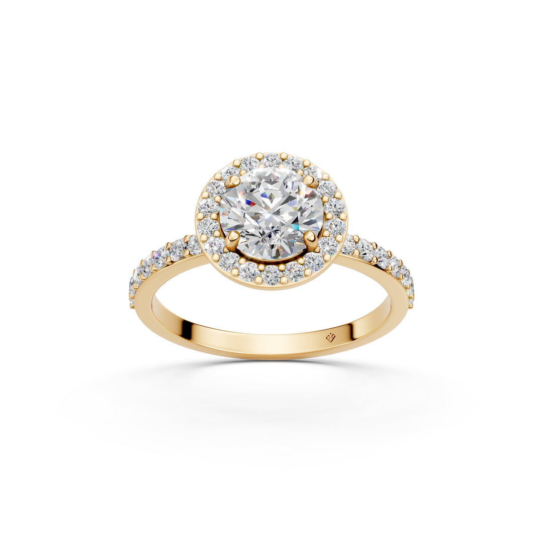 Qaira Round Solitaire Diamond Womens Ring
