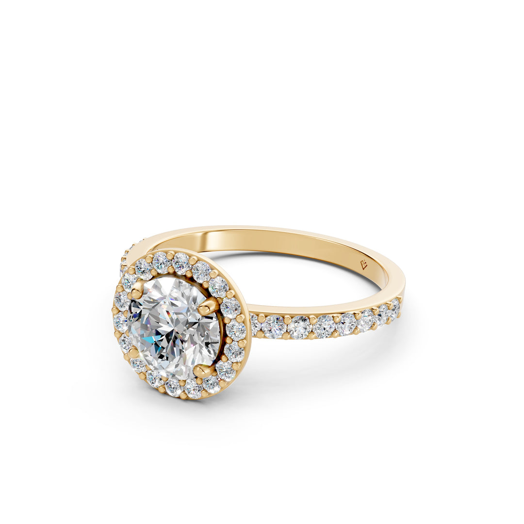 Qaira Round Solitaire Diamond Womens Ring