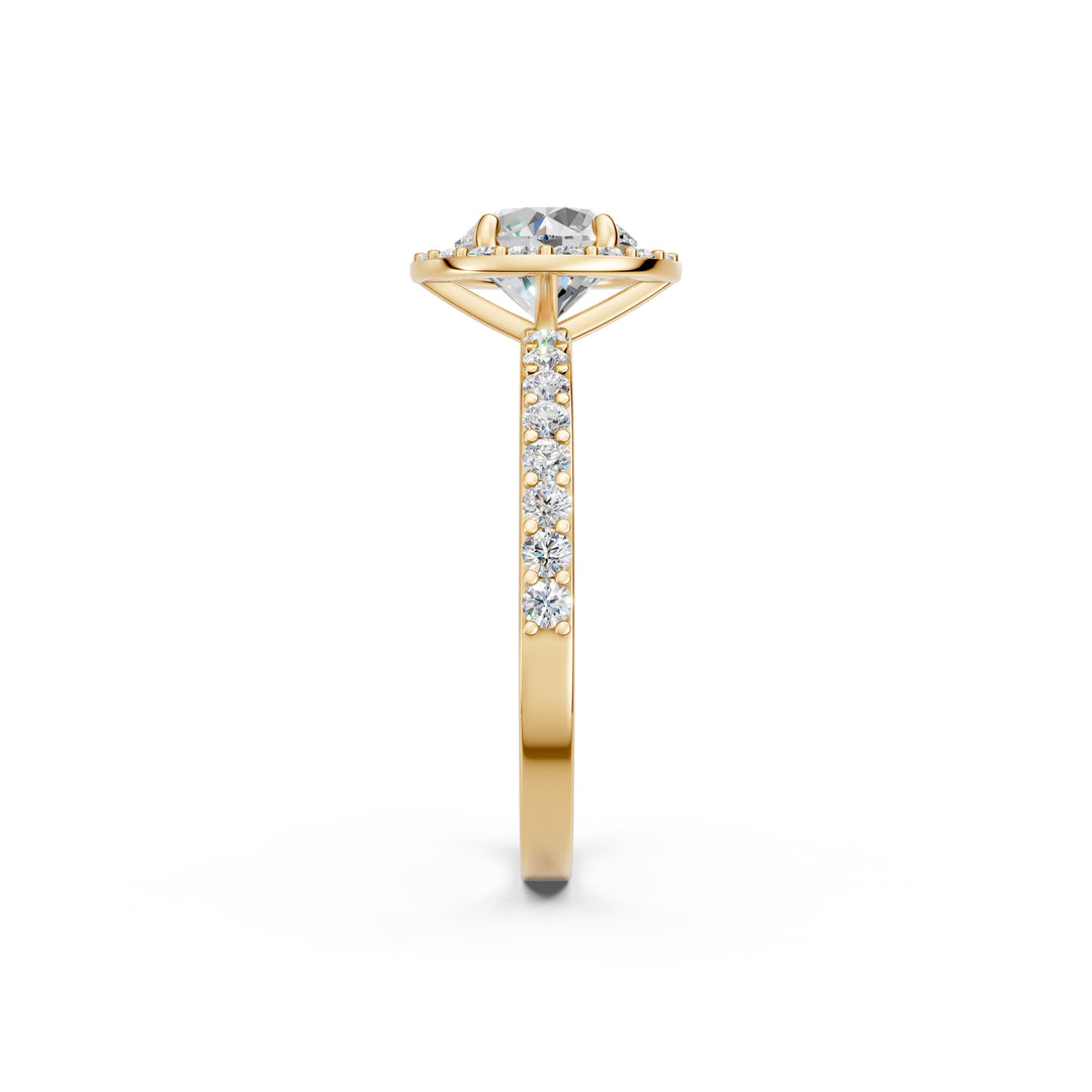 Qaira Round Solitaire Diamond Womens Ring