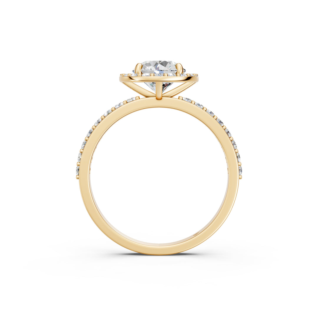 Qaira Round Solitaire Diamond Womens Ring