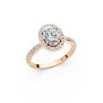 Load image into Gallery viewer, Qaara Oval Solitaire Diamond Womens Ring

