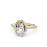 Load image into Gallery viewer, Qaara Oval Solitaire Diamond Womens Ring
