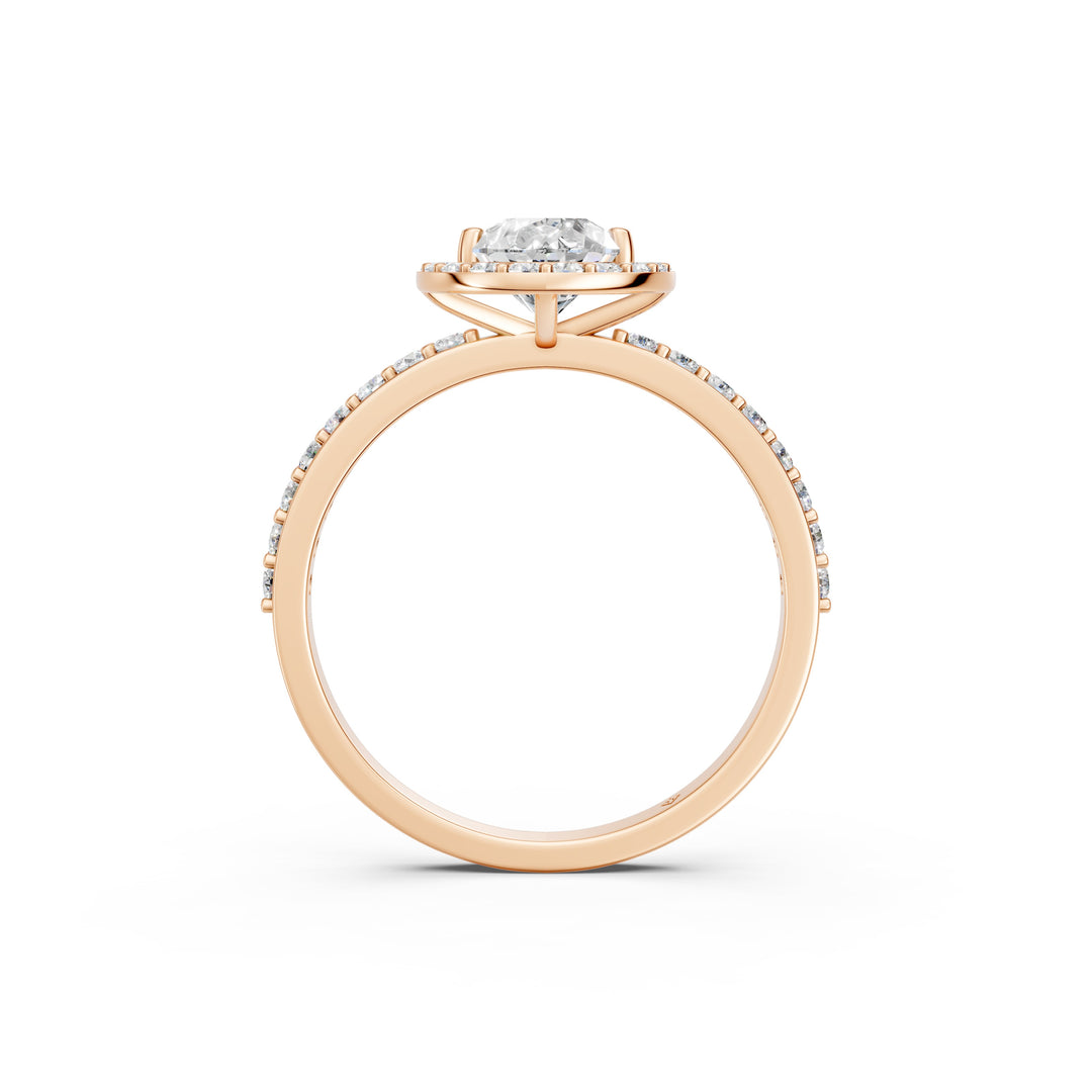 Prya Pear Solitaire Diamond Womens Ring