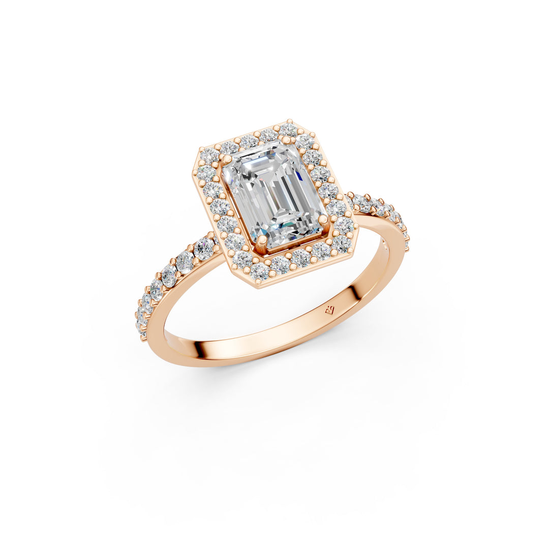 Priya Emerald Solitaire Diamond Womens Ring