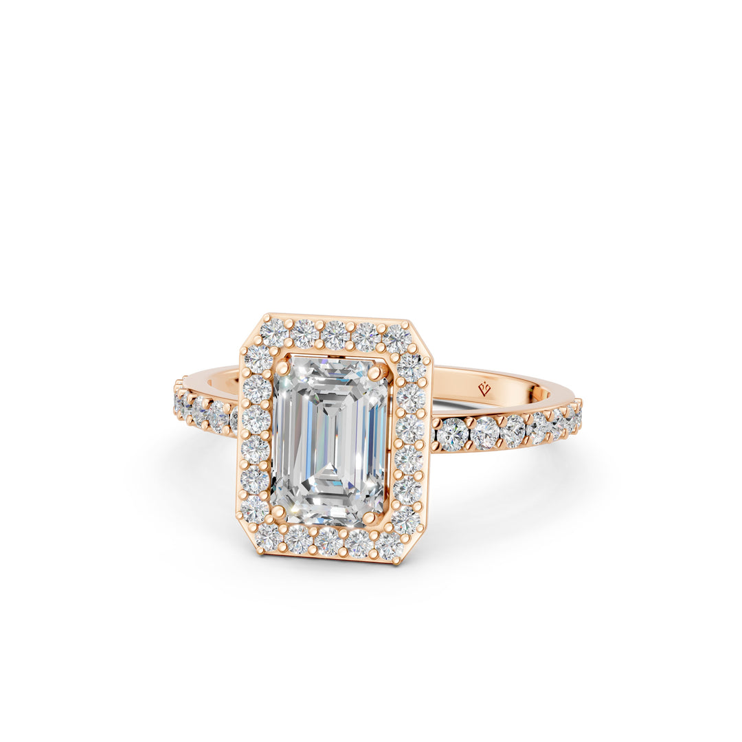Priya Emerald Solitaire Diamond Womens Ring