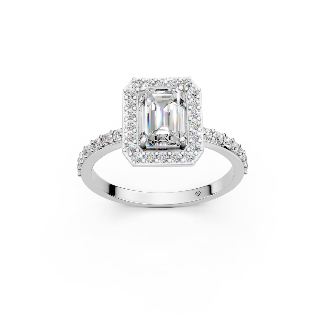 Priya Emerald Solitaire Diamond Womens Ring