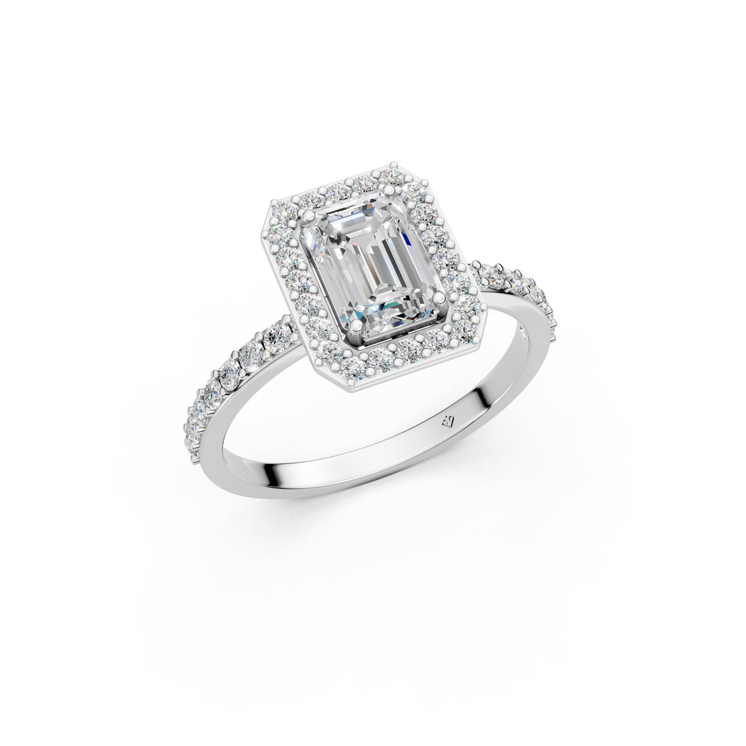 Priya Emerald Solitaire Diamond Womens Ring