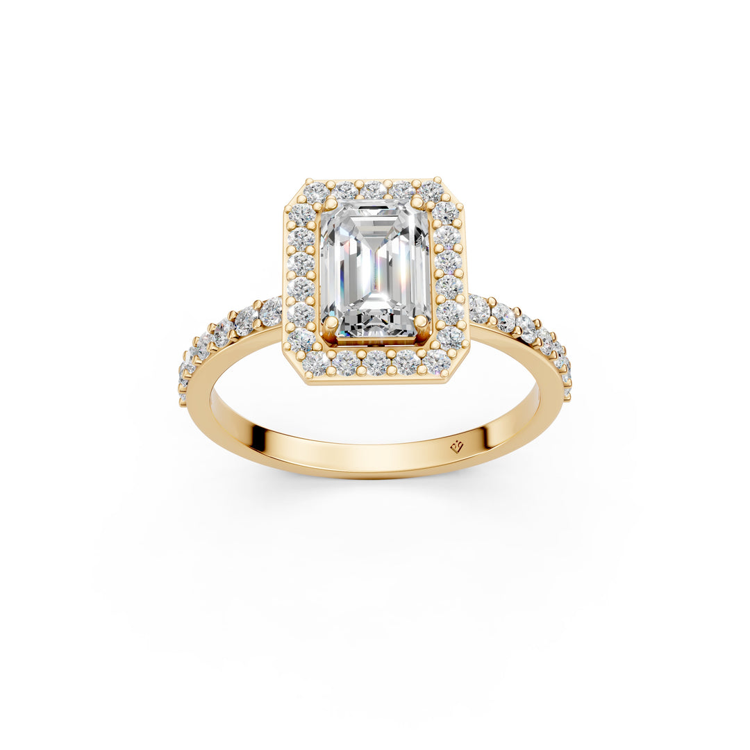 Priya Emerald Solitaire Diamond Womens Ring