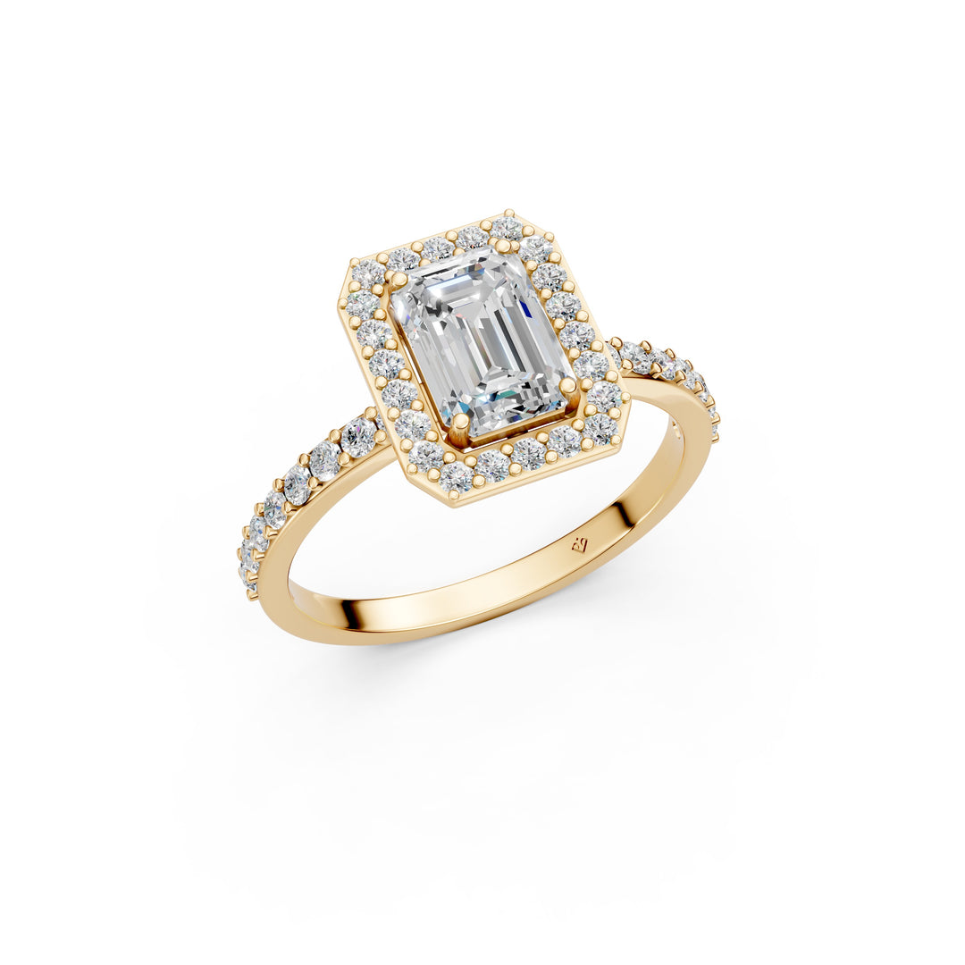 Priya Emerald Solitaire Diamond Womens Ring