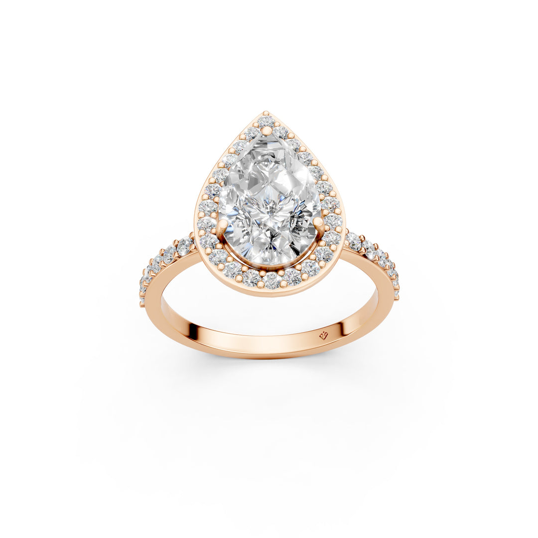 Piana Pear Solitaire Diamond Womens Ring